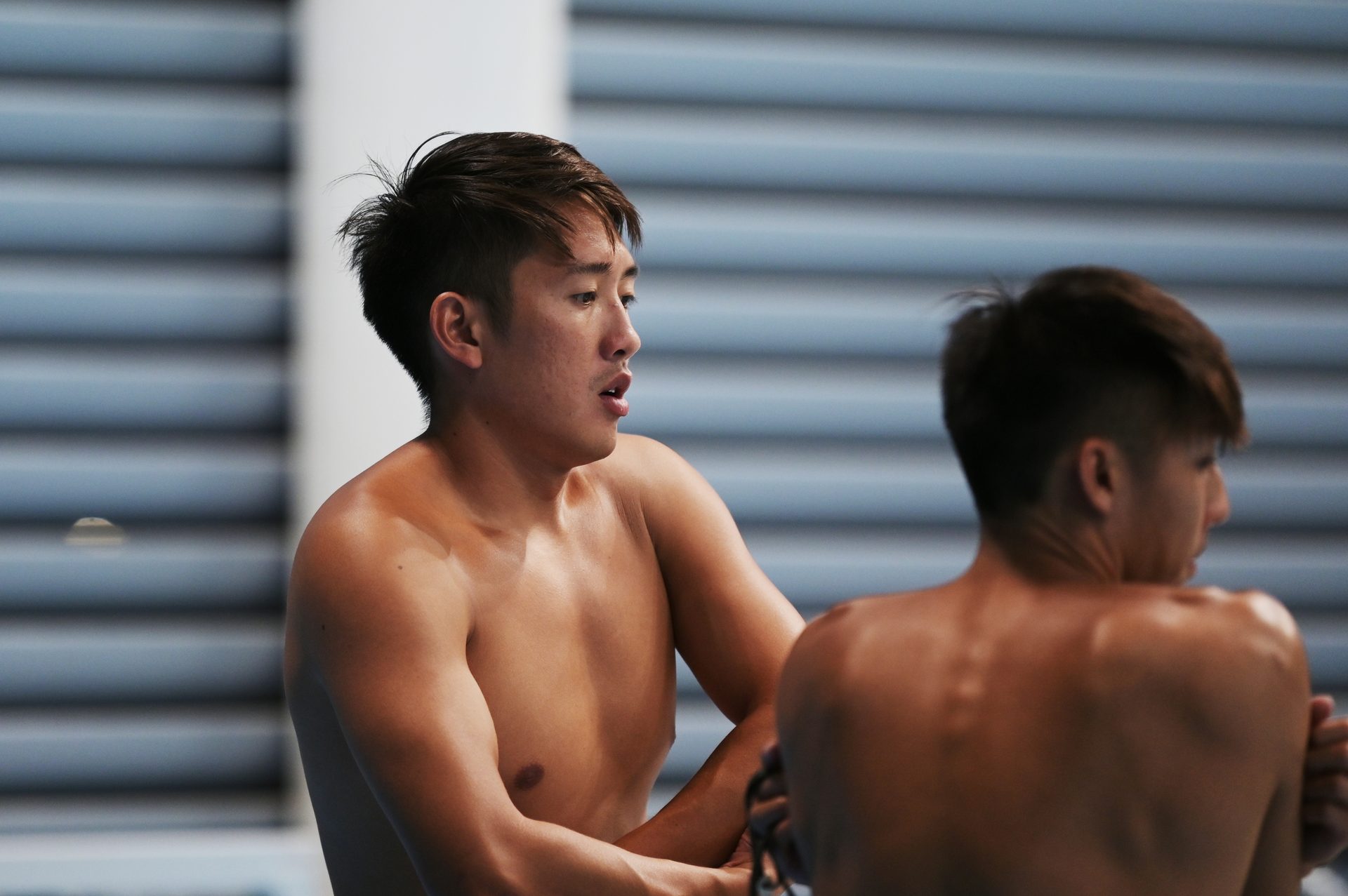 Muscle, Neck, Gesture, Chest, Trunk, Barechested